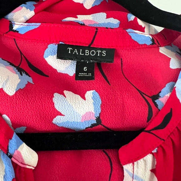 Talbots Red Floral Midi Dress - Picture 3 of 3